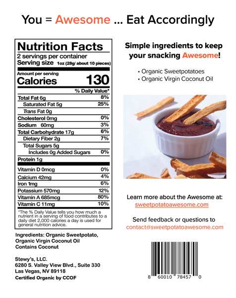 Plain Sweetpotato Fries (No Sea Salt)
